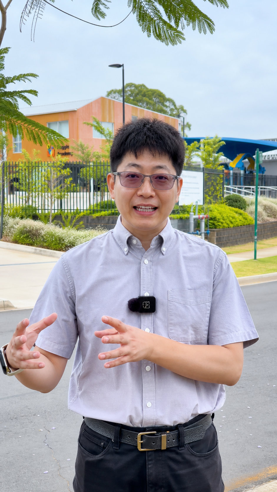 托育中心門口的選址邏輯口播畫面